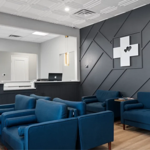 Interior view of the Make You Well clinic in Richardson, featuring a professional and welcoming environment for expert clinical healthcare services.