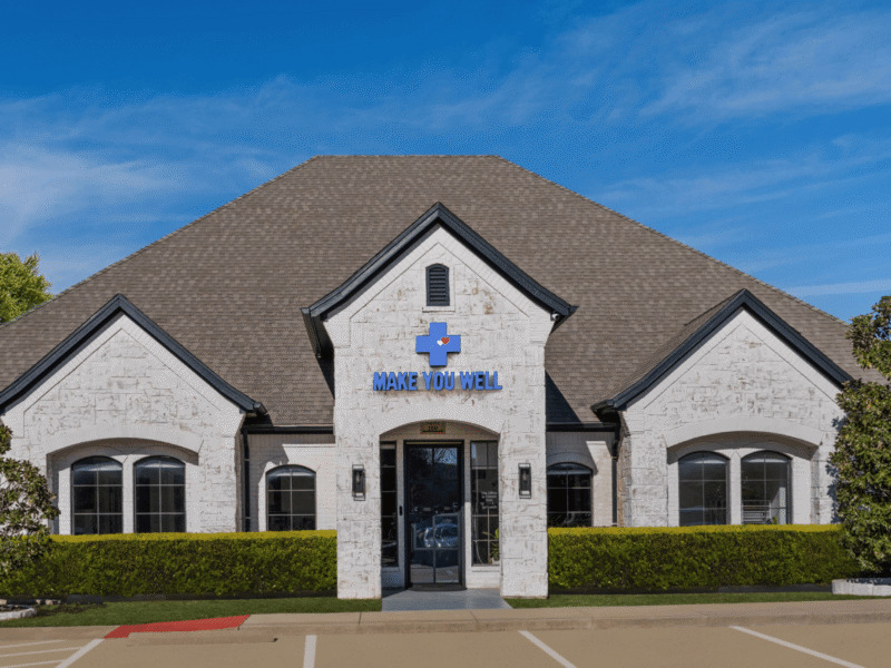 Professional healthcare facility at the Make You Well clinic in Colleyville, Texas, dedicated to providing high-quality and accessible patient care.