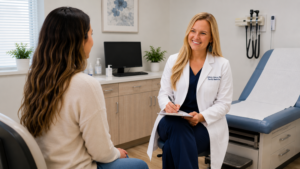 Illustrating common UTI symptoms in women and when to see a doctor